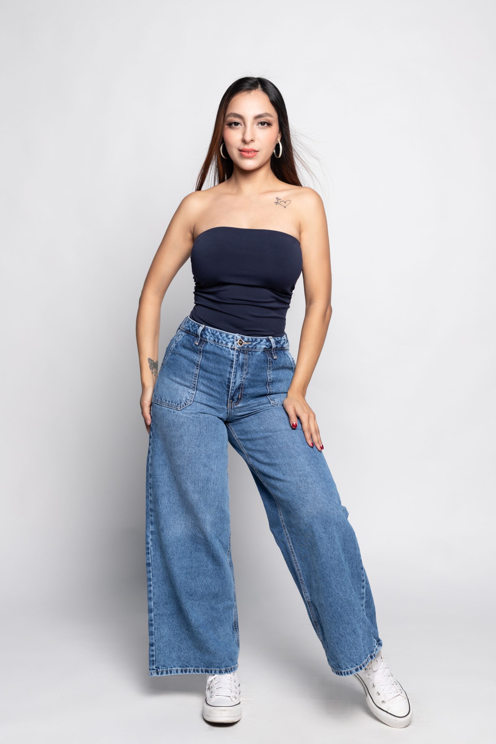 Jeans baggy para dama SB-3014