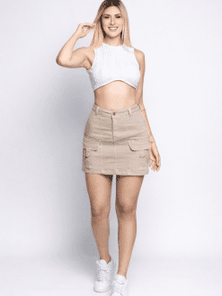 Falda cargo dama SB-2923 kaki