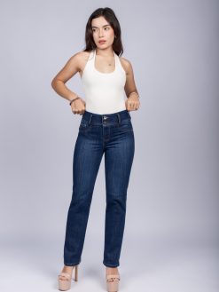 Jeans Recto cadera media mezclilla dama - Silver Body SB-3140 stone - medio